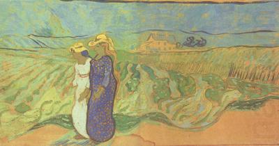 Two Women Crossing the Fields (nn04), Vincent Van Gogh